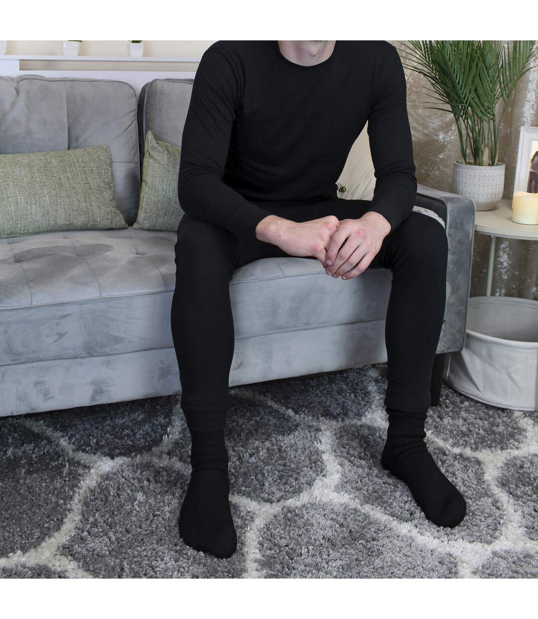 3 Pack Mens Thermal Long Johns | Winter Base Layer Underwear Bottoms-5