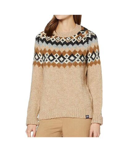 Pull Beige Jacquard Femme Superdry Savannah - 36