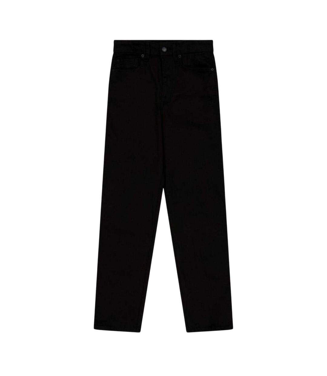 Womens/ladies 5 Pockets Straight Leg Jeans Black Good American-1