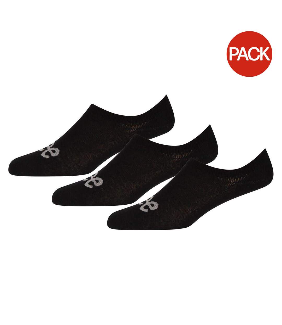 Pack Of 3  Unisex Adult Chris No-show Socks  Black Lee-1
