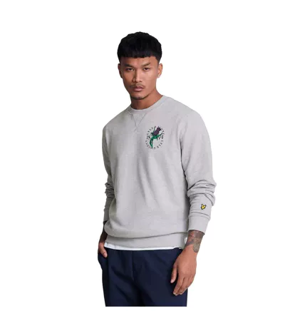 Sweat Style Imprimé Au Dos Thistle Homme Gris Lyle & Scott