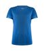 Womens/ladies Run T-shirt Bright Blue Printer RED-2