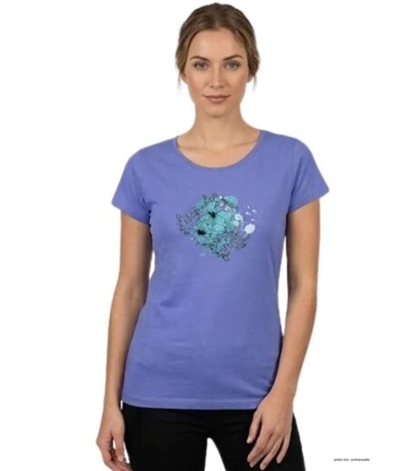 Tee-shirt femme MAYFLOWER DANIELE3 bleu lavande : le confort d'une coupe large