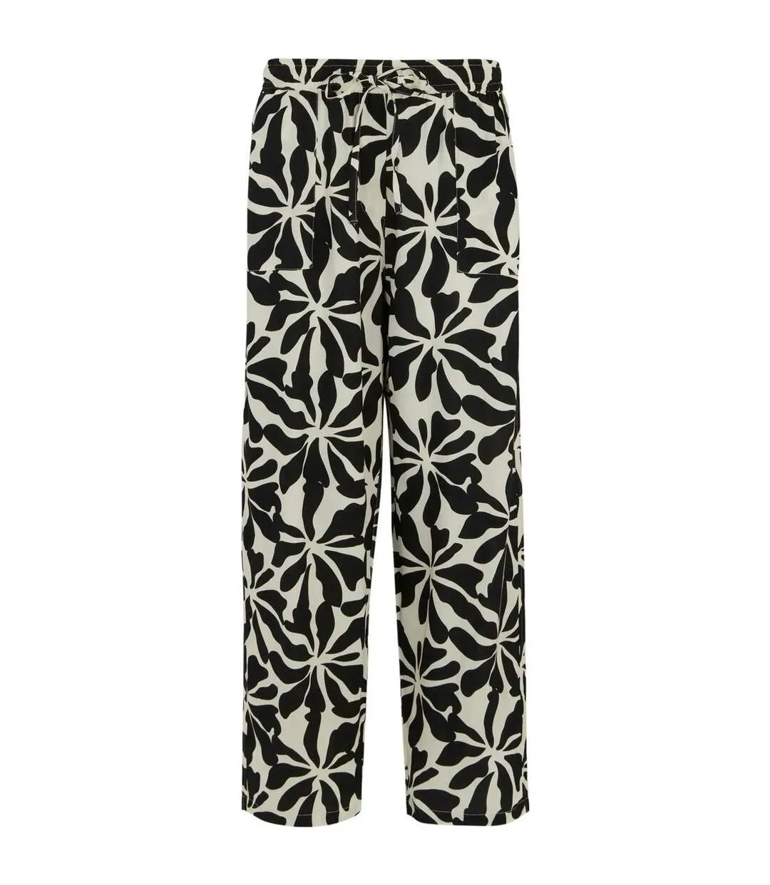 Pantalon Motif/style Floral Abstrait Elbrie Femme Blanc Noir Regatta-1