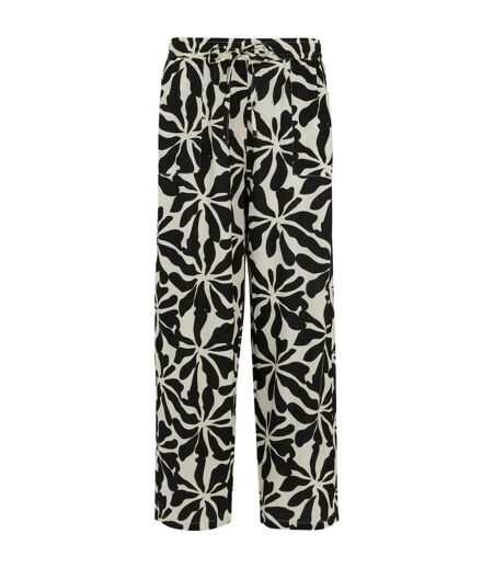 Pantalon Motif/style Floral Abstrait Elbrie Femme Blanc Noir Regatta