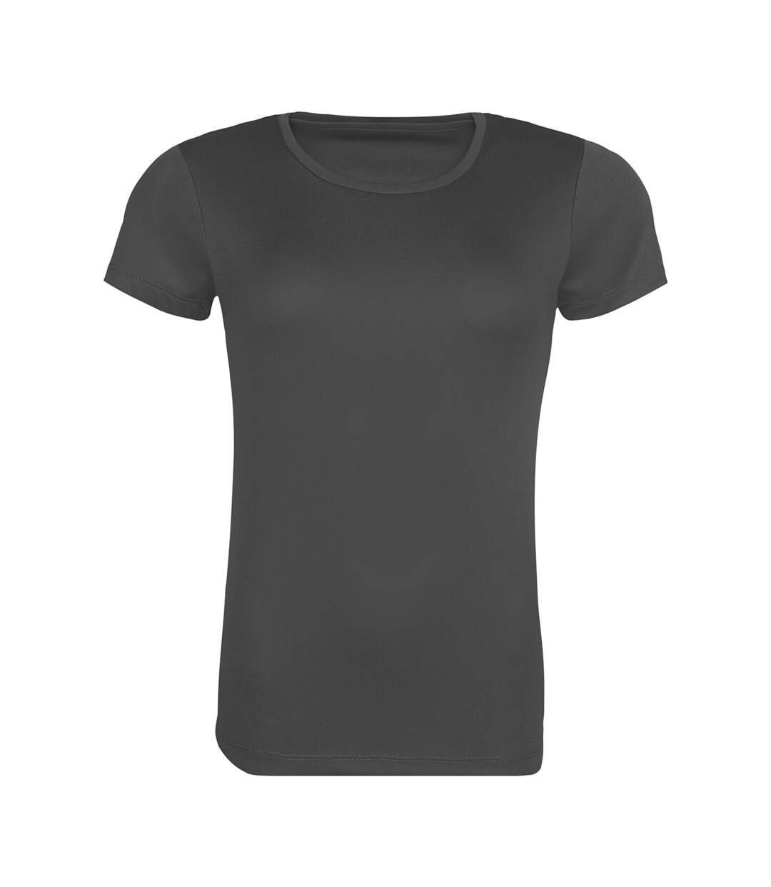 Womens/ladies cool recycled t-shirt charcoal Awdis