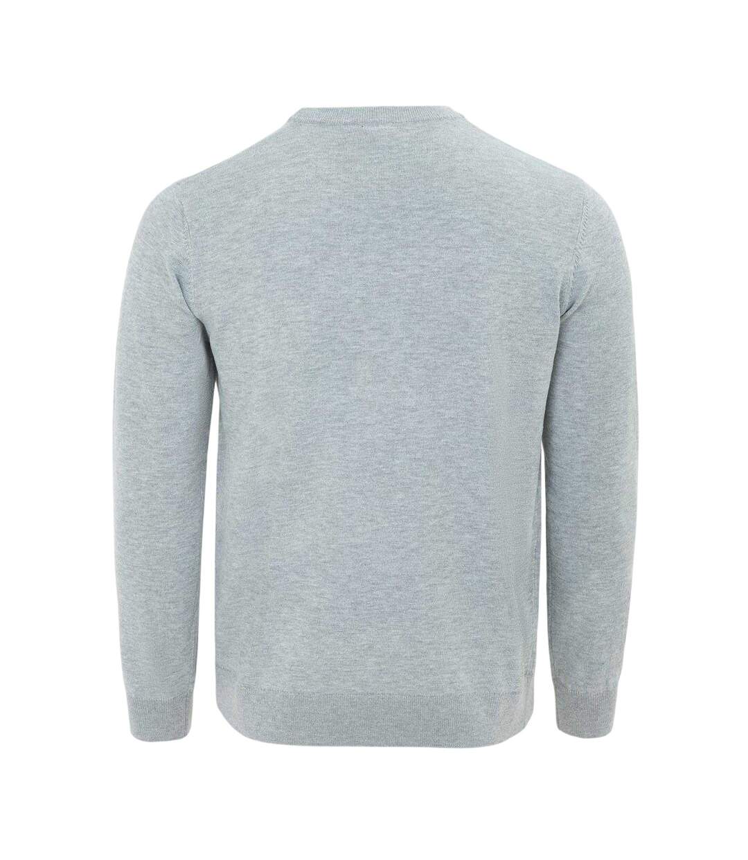 Pull Motif/style Tricoté Homme Gris Chiné Giorgio-2