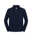 Sweat Uni Col Montant Zippé Iconic Premium Homme Bleu Marine Sombre Fruit Of The Loom-1