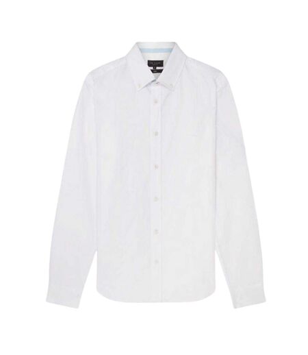 Mens Oxford Regular Long-sleeved Button-down Shirt White Ted Baker