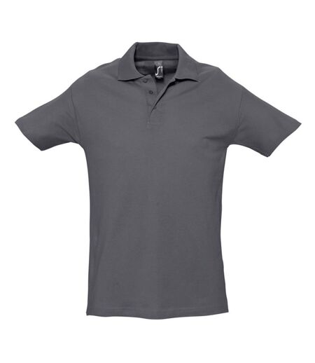 SOLS Mens Spring II Short Sleeve Heavyweight Polo Shirt (Mouse Grey)