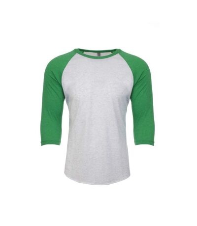 Next Level Adultes T-Shirt raglan unisexe à manches 3/4 en tri-blend (Envy/blanc-cuir) - UTPC3484