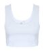 Débardeur court femme blanc Skinni Fit-1