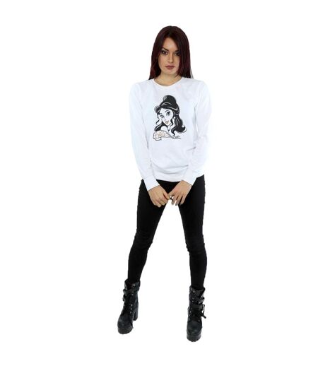 Disney Princess Womens/Ladies Belle Sparkle Sweatshirt (White)