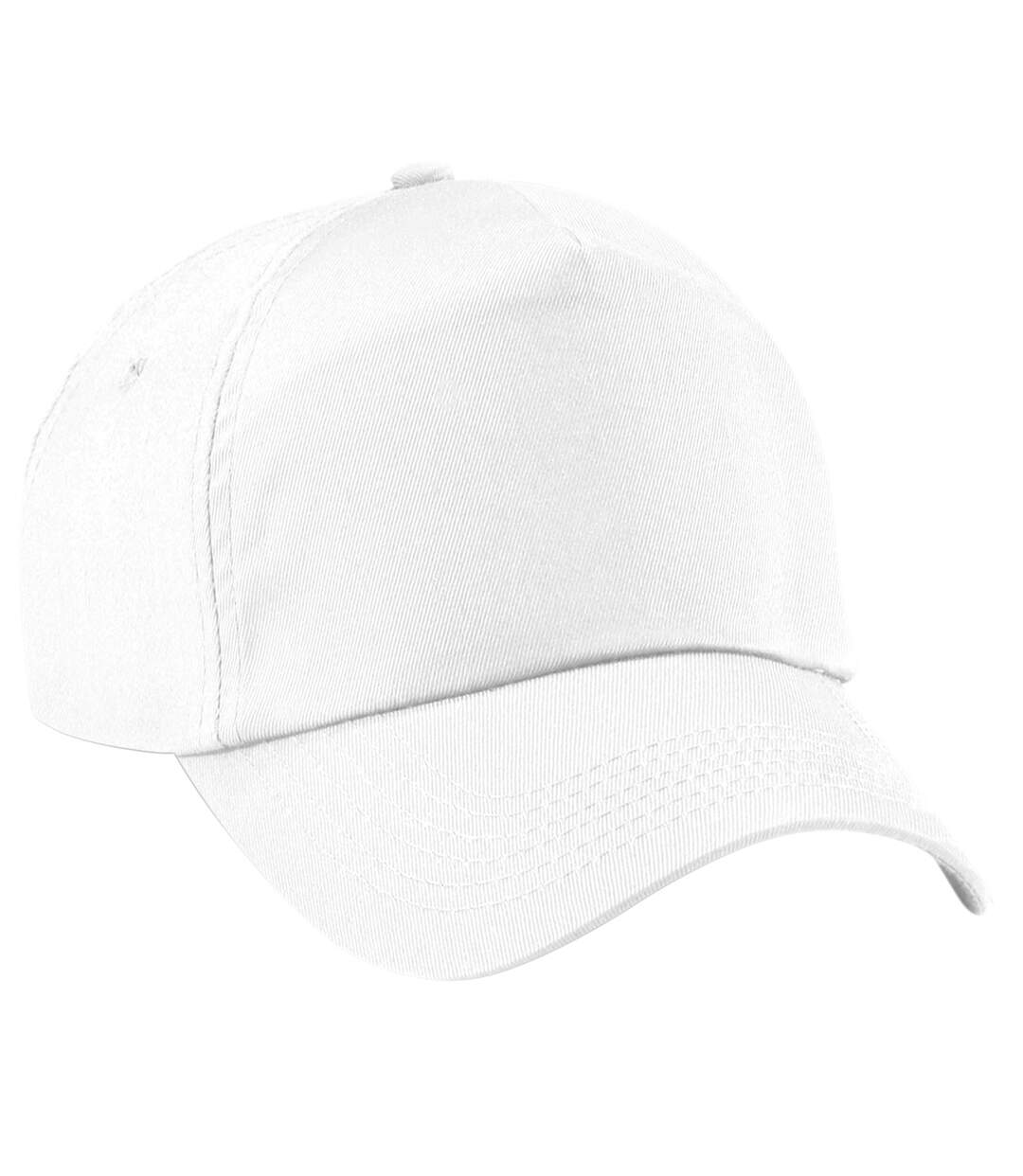 Casquette de baseball 100% coton adulte unisexe blanc Beechfield-1