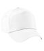 Casquette de baseball 100% coton adulte unisexe blanc Beechfield-1