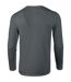 Pack Of 5   Mens Soft Style Long Sleeve T-shirt Charcoal Gildan-3