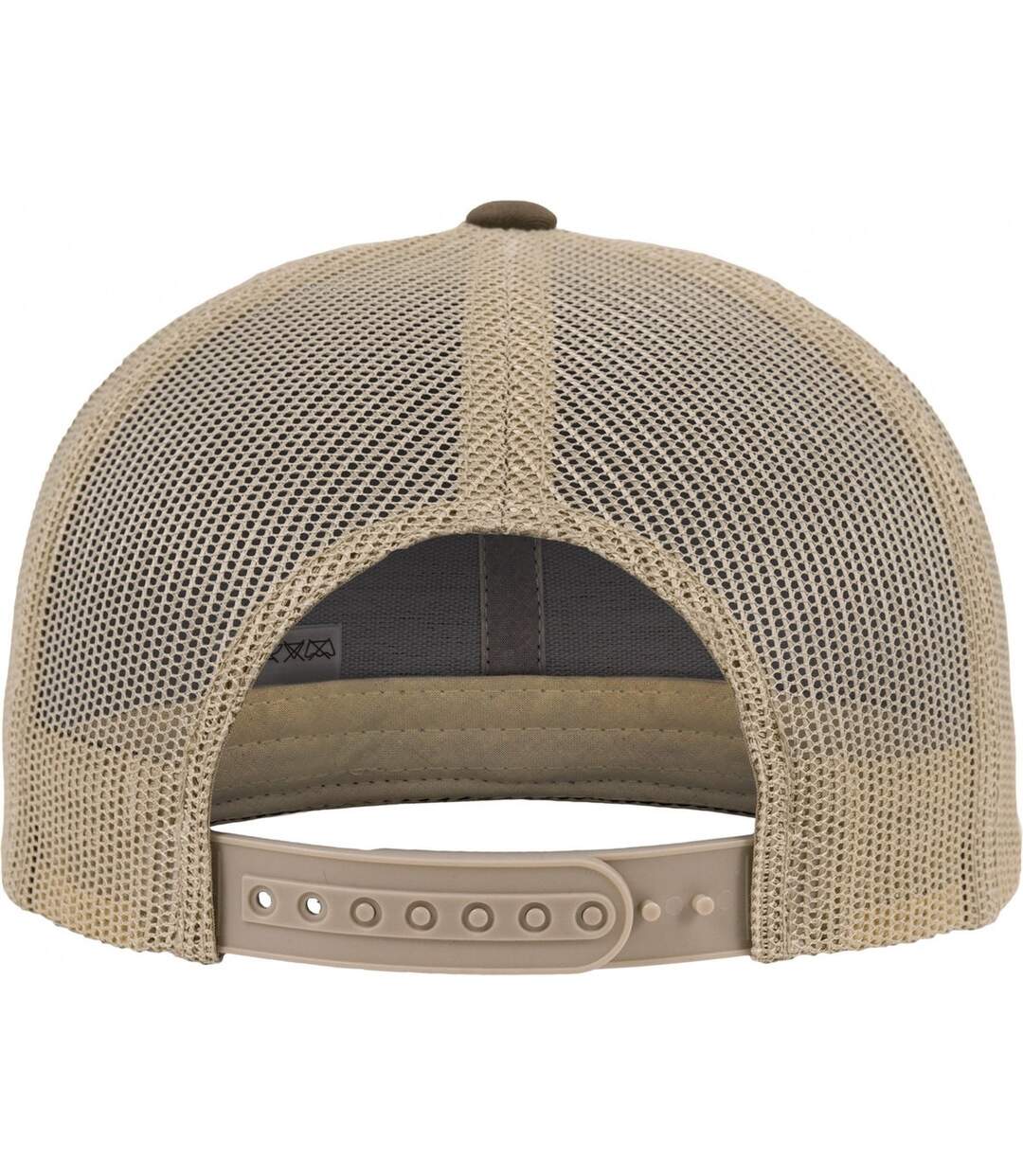 Casquette Trucker Vert Kaki Foncé Marron Flexfit-2