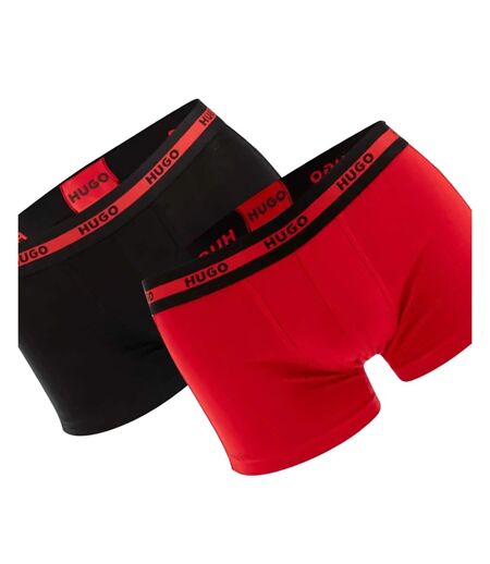 Boxers homme rouge / noir Hugo