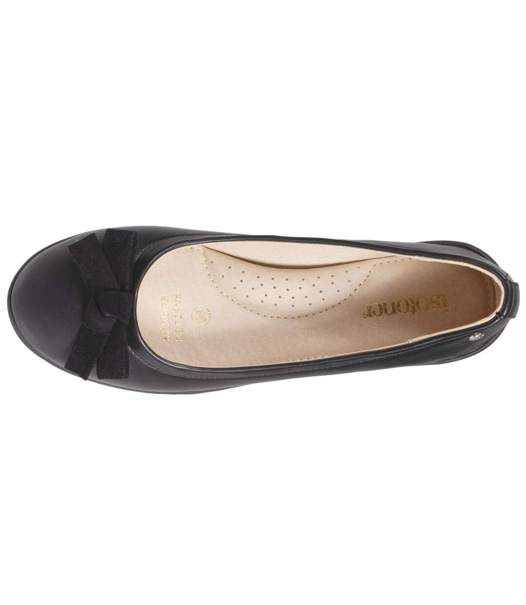 Isotoner Ballerines femme avec détail nœud noir