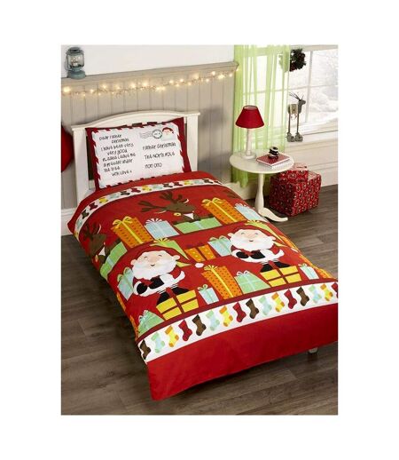 Bedding & Beyond - Parure de lit SANTA'S LIST (Rouge / Blanc) - UTAG1709