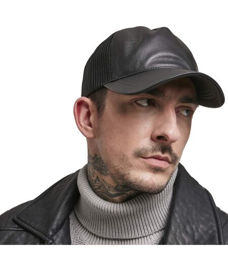 Flexfit By  Mens Trucker Cap Black Black Yupoong