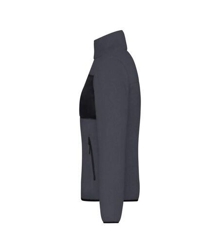 Veste polaire femme carbone / noir James and Nicholson