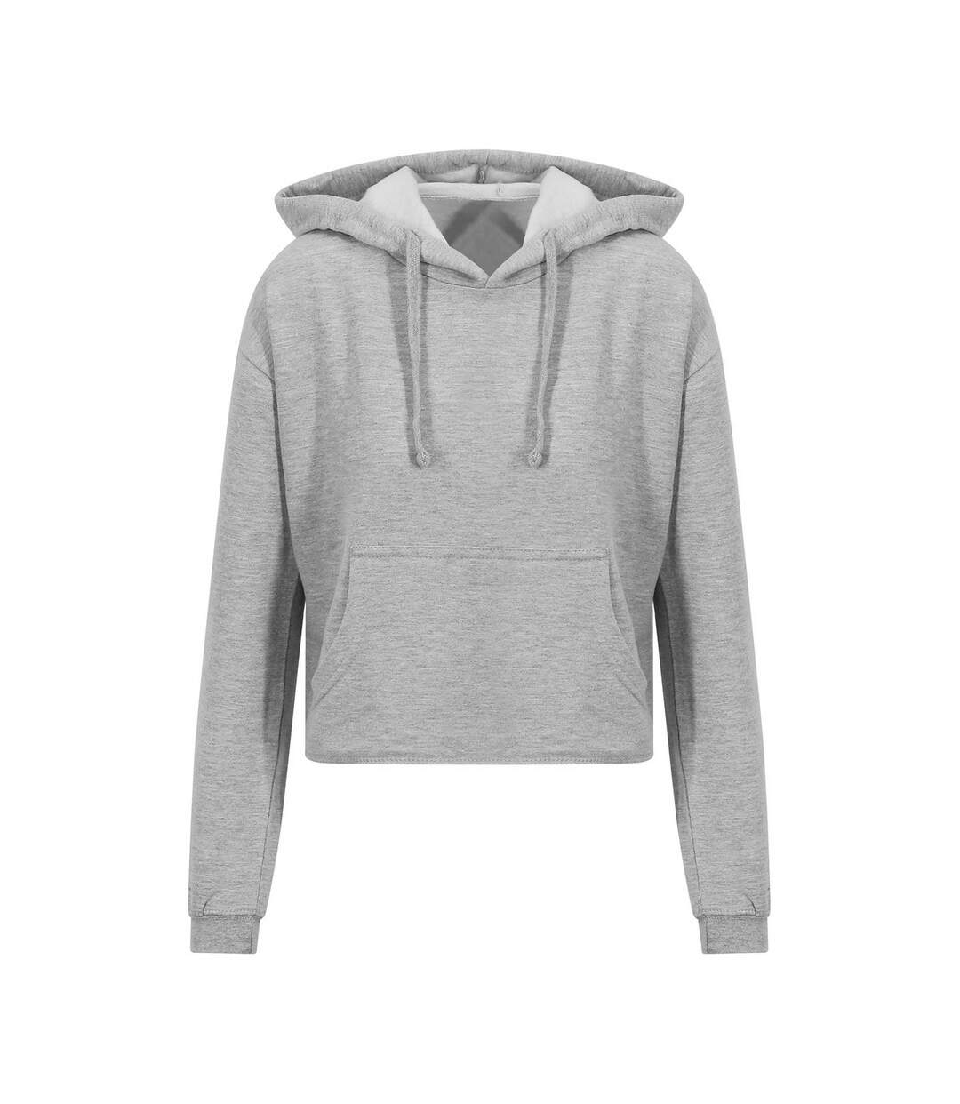 Sweat à capuche girlie femme gris chiné Awdis