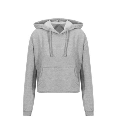 Sweat à capuche girlie femme gris chiné Awdis