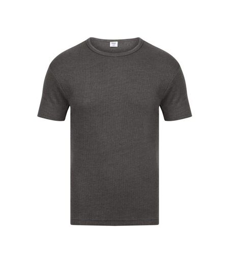 Absolute Apparel Mens Thermal Short Sleeve T-Shirt (Charcoal)