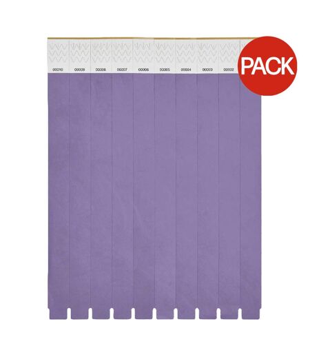 Pack of 10  Tyvek wristband  one size violet MidOcean