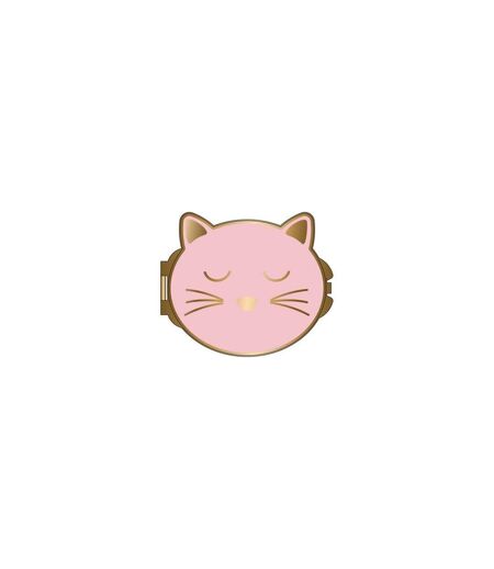 Coffret Cosmétique 3 Accessoires Chat 15cm Rose