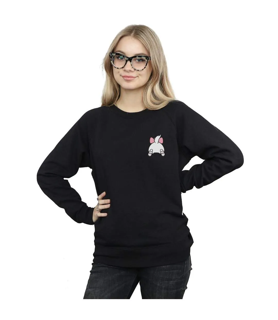 Disney - Sweat ARISTOCATS MARIE BACKSIDE BREAST PRINT - Femme (Noir) - UTBI13157-2