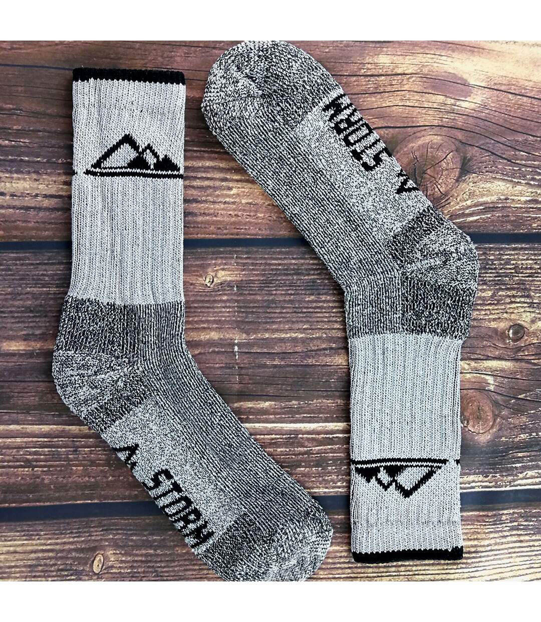 3 Pack Mens Heavy Cushioned Outdoor Cotton Hiking Socks-4
