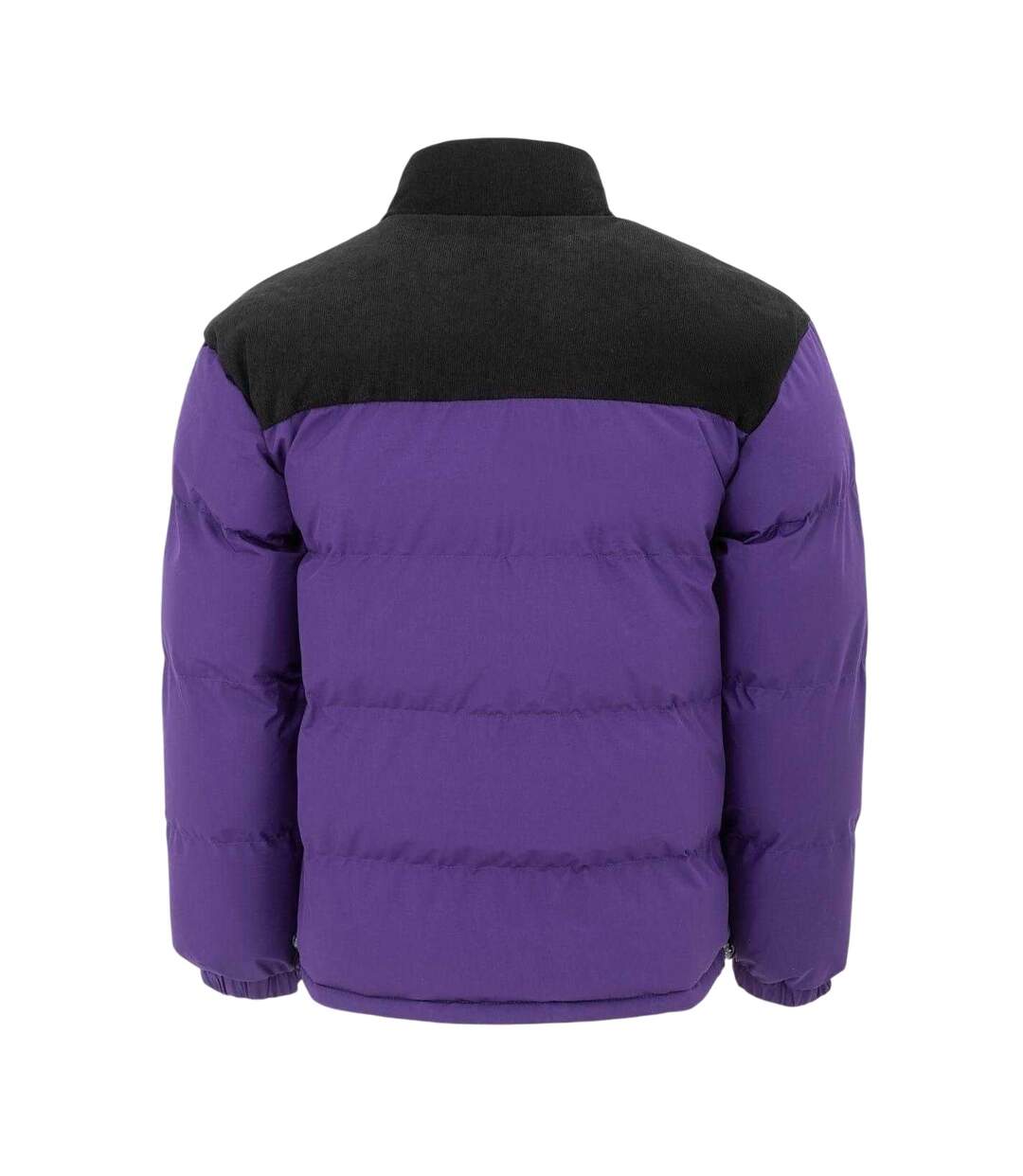 Mens Colour Block Corduroy Quilted Puffer Jacket Purple Firetrap-2