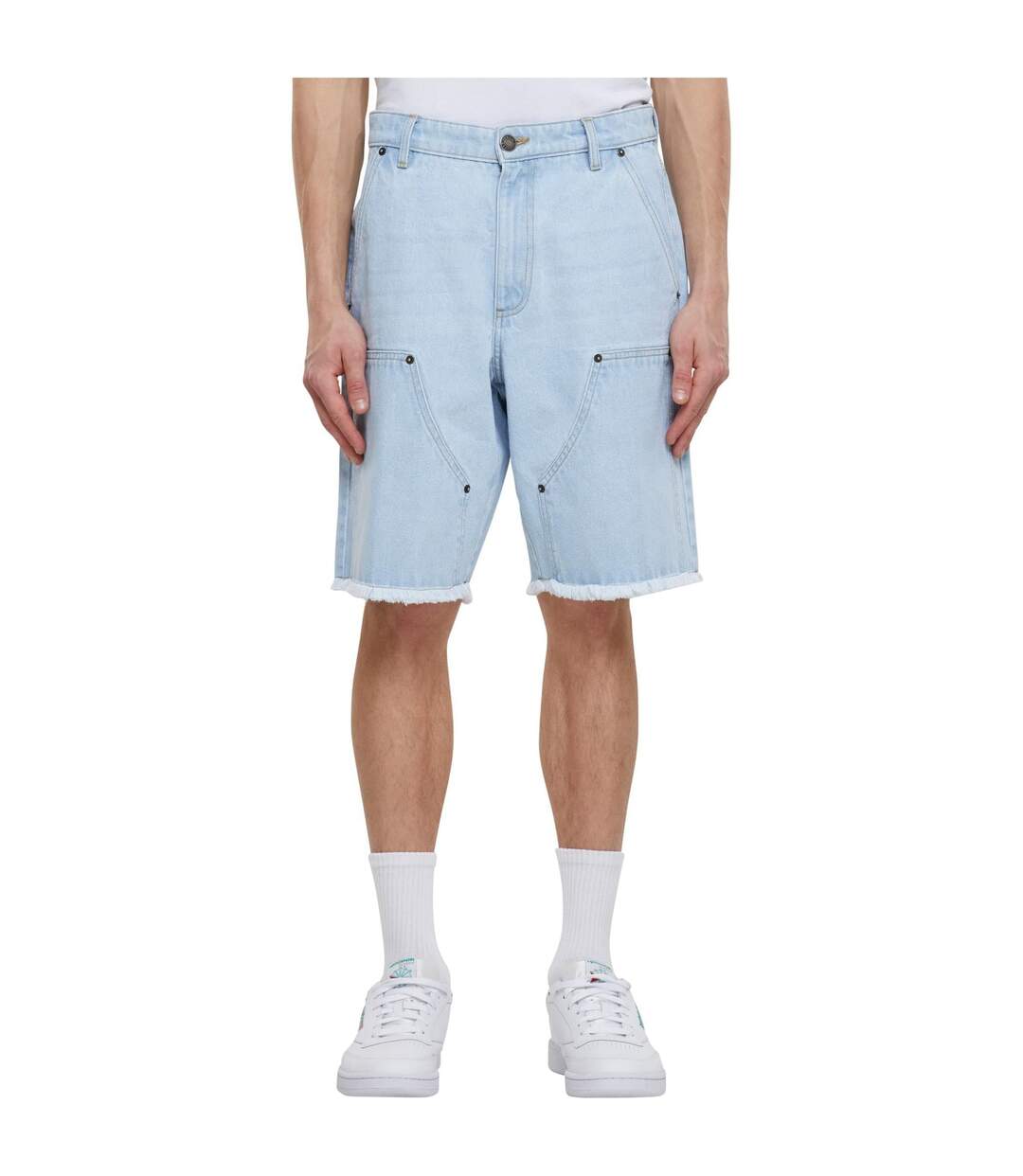 Short Motif/style Longueur Genoux Homme Bleu Clair Délavé Urban Classics-1
