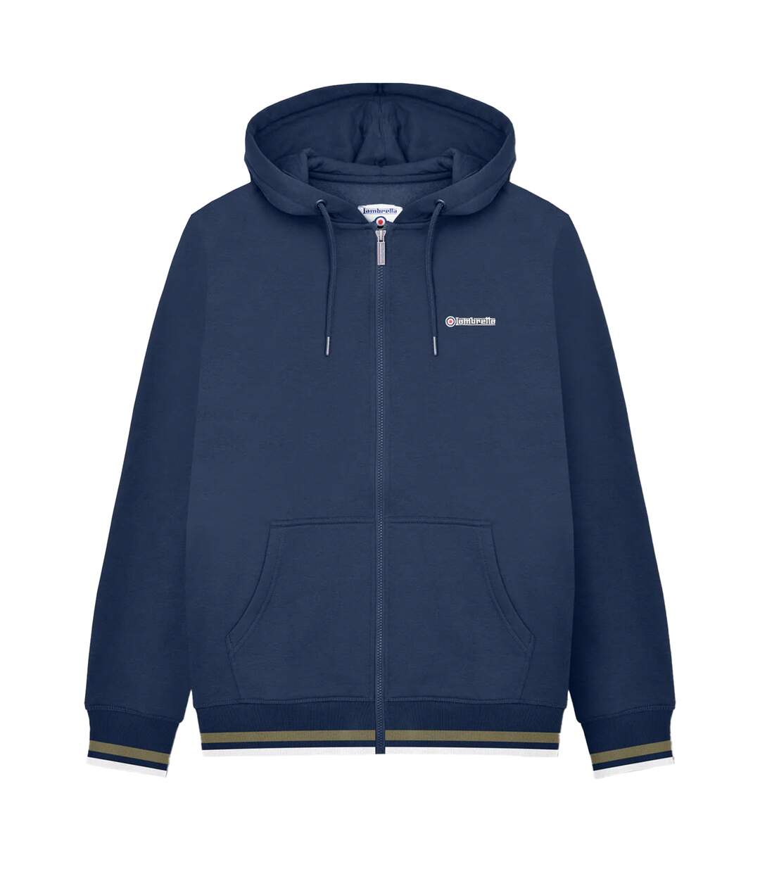Veste À Capuche Aw24 Homme Bleu Marine Vert Kaki Lambretta-1