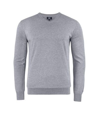 Mens Oakville V Neck Sweatshirt Grey Melange Cutter & Buck