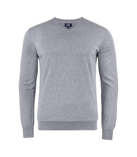 Mens Oakville V Neck Sweatshirt Grey Melange Cutter & Buck