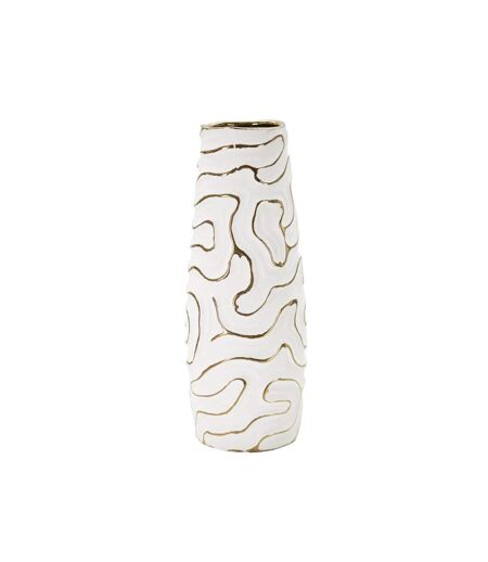 Vase Design en Céramique Lia 39cm Blanc