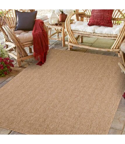 Tapis extérieur tissé kilim rond JUTE ART 4