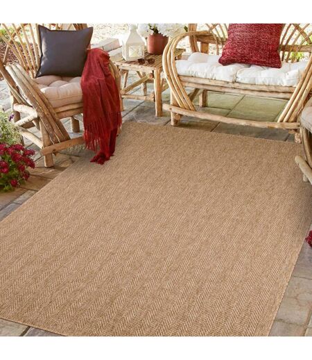 Tapis extérieur tissé kilim rond JUTE ART 4