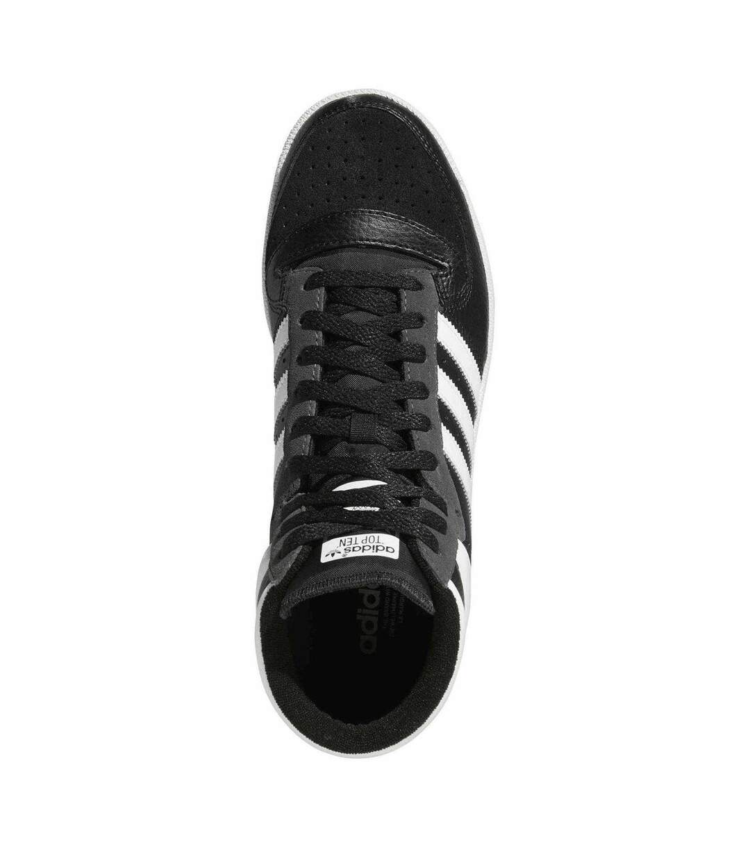 Mens Top Ten Leather High Top Trainers Core Black Adidas-4