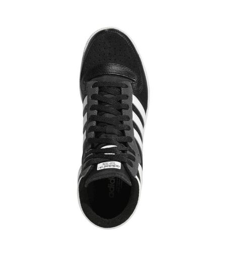 Mens Top Ten Leather High Top Trainers Core Black Adidas