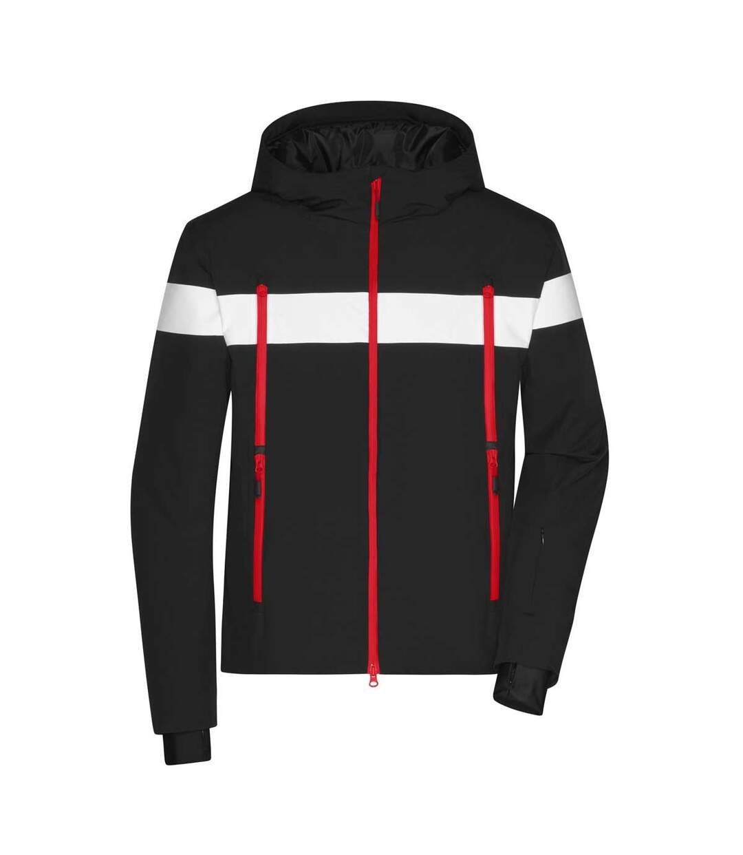 Veste Wintersport Homme Noir Blanc Rouge Clair James And Nicholson-1