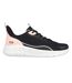 Womens/ladies Bobs Flex Trainers Black Pink Skechers-3