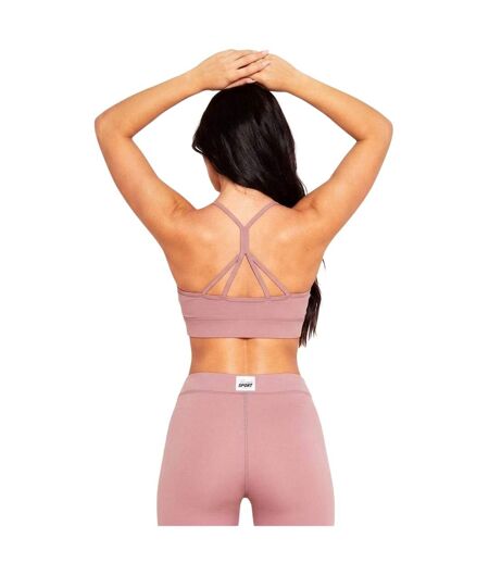 Womens/ladies Strappy Crop Top Rose Missy Empire