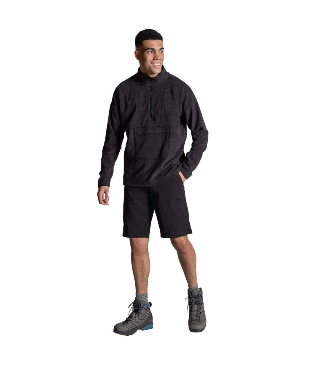 Mens Esk Ii Half Zip Fleece Top Black Craghoppers-4