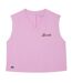 Womens/ladies Cotton Ultra Dry Sports Crop Top Pink Lacoste-1