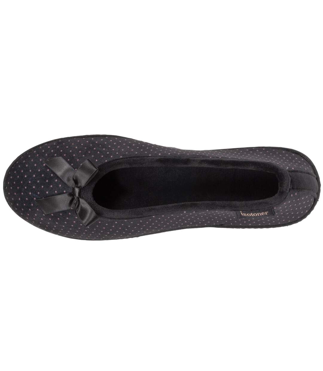 Isotoner Chaussons Ballerines femme ultra doux, ultra confort talon de 3,8 cm-2