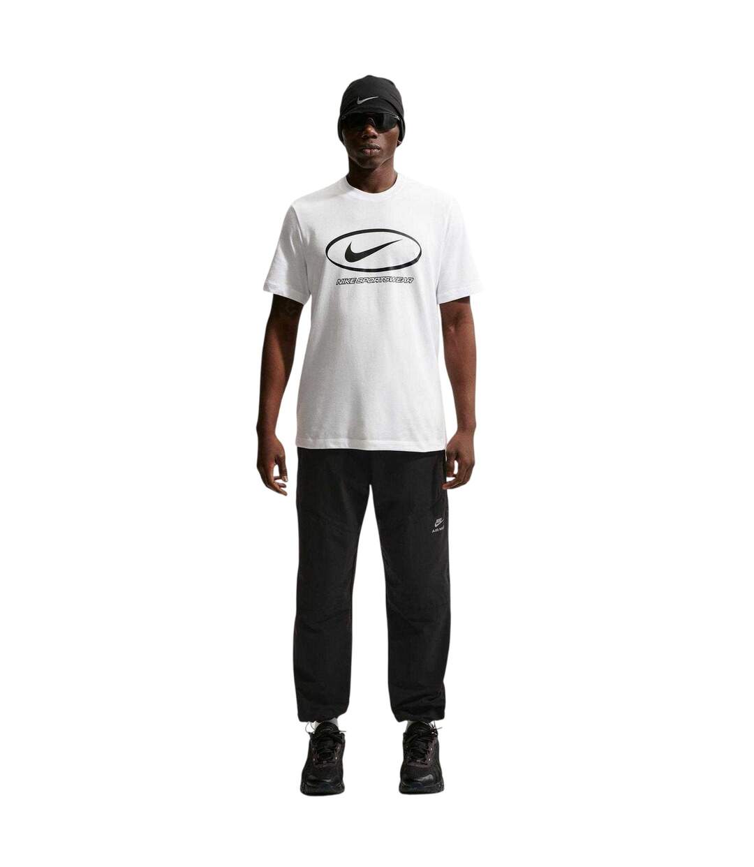 Mens Oval Logo T-shirt White Nike-1